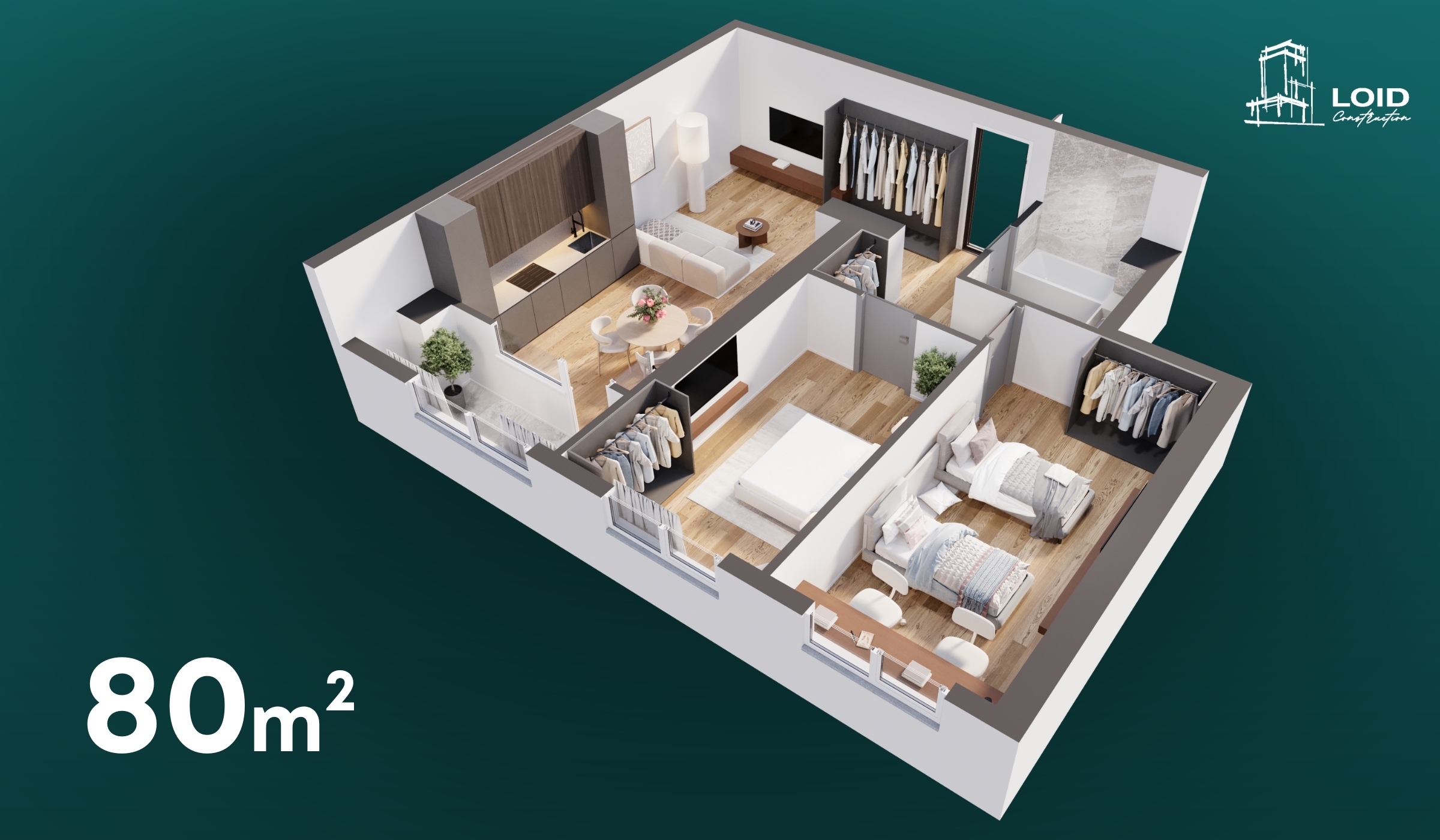 Apartment - 80.00